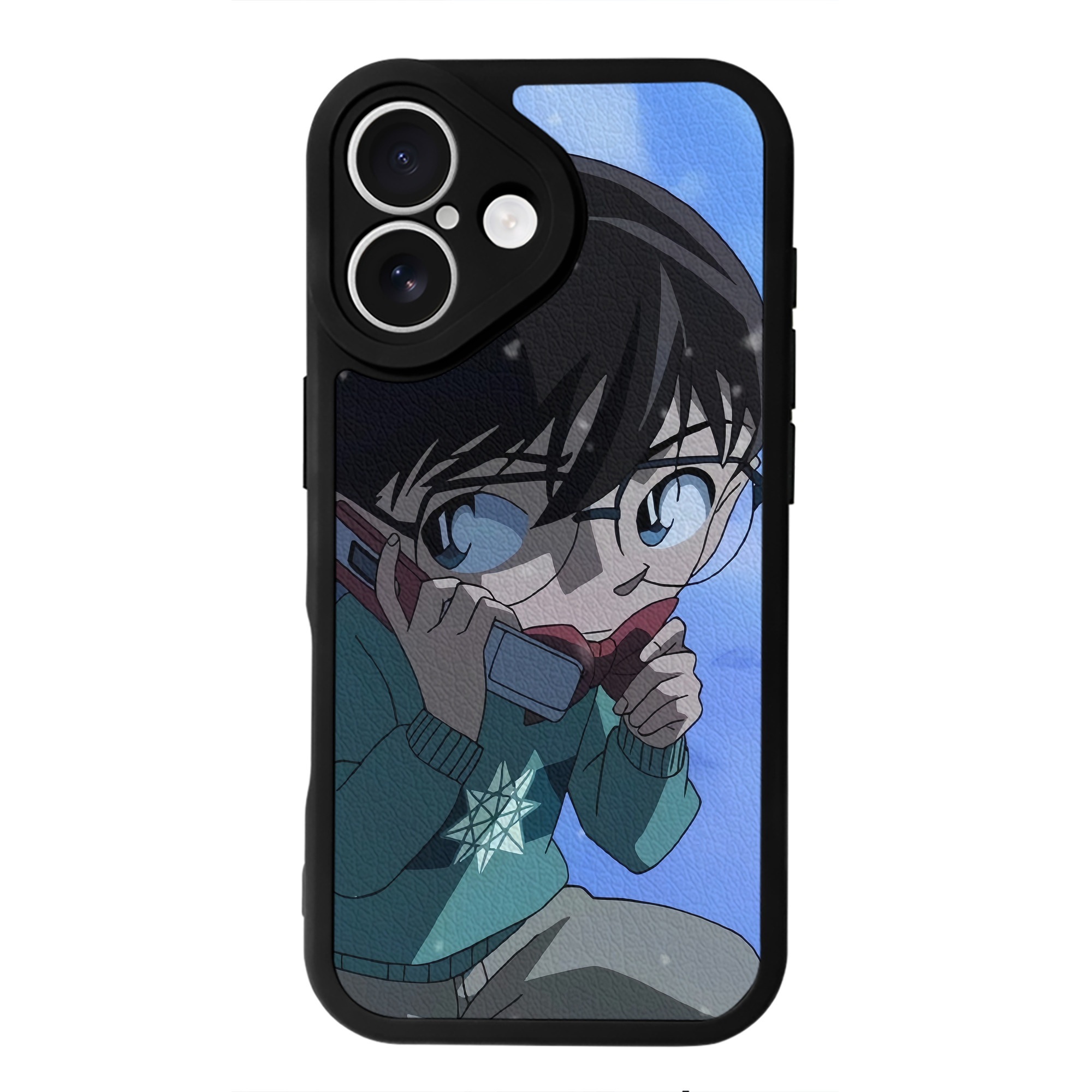 （画像用） 名探偵コナン Detective Conan 【iPhone 16シリーズ対応】シリコンスマホケース（レザー調） 材質：シリコン